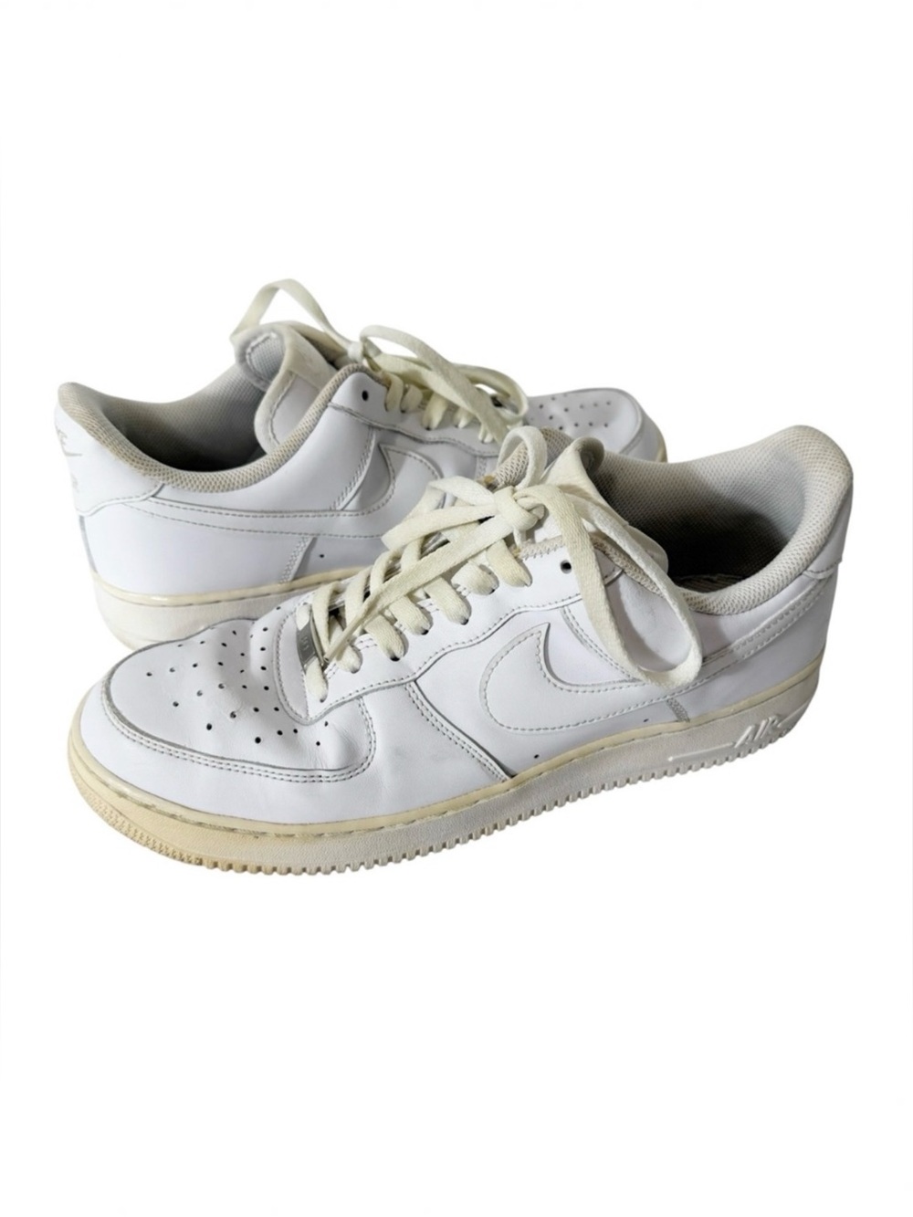 Nike Air Force 1 Mens Low White Athletic Sneaker Size 12